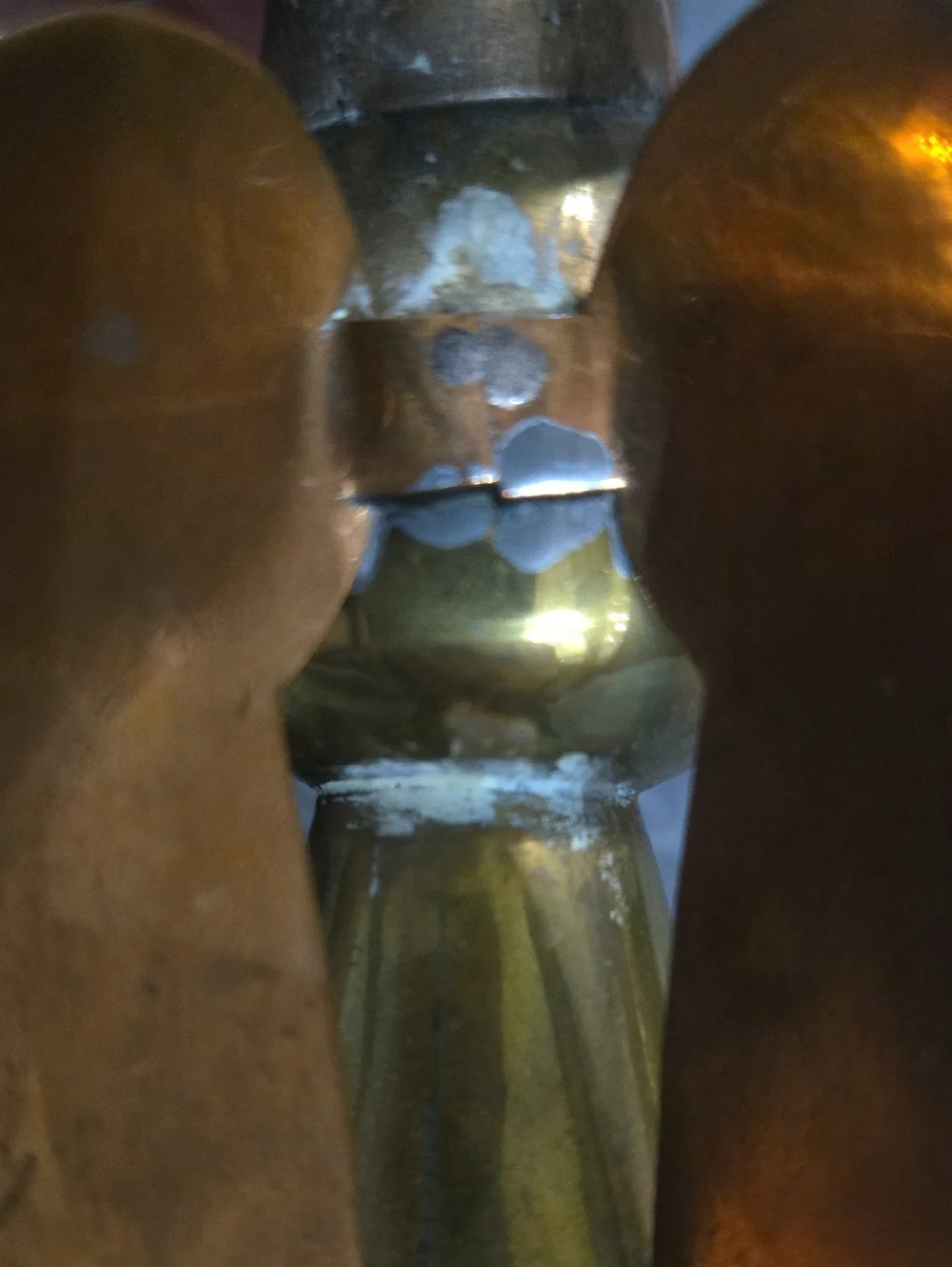 Vintage Copper And Brass Angel Candle Holder Product Of Mexico Stamp